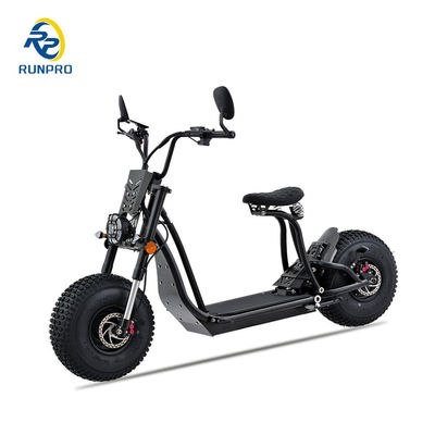 Elektrische scooter Citycoco Fat Tire 1500W 2*1500W 60V opvouwbaar lange afstand met EEG COC