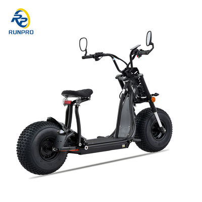 Elektrische scooter Citycoco Fat Tire 1500W 2*1500W 60V opvouwbaar lange afstand met EEG COC