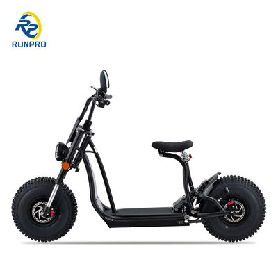 Elektrische scooter Citycoco Fat Tire 1500W 2*1500W 60V opvouwbaar lange afstand met EEG COC