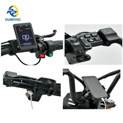 Elektrische scooter Citycoco Fat Tire 1500W 2*1500W 60V opvouwbaar lange afstand met EEG COC