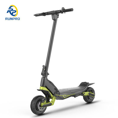 Opvouwbare offroad elektrische scooter met dubbele motor 2 * 500W en 9 inch band voor unisex-rijders