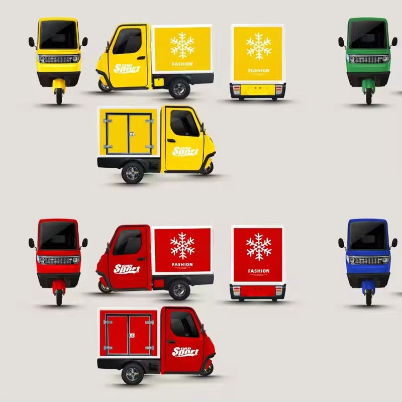 3 wielen elektrische driewiel motor 2000W 12 inch 40km/h snelheid gesloten voor volwassenen