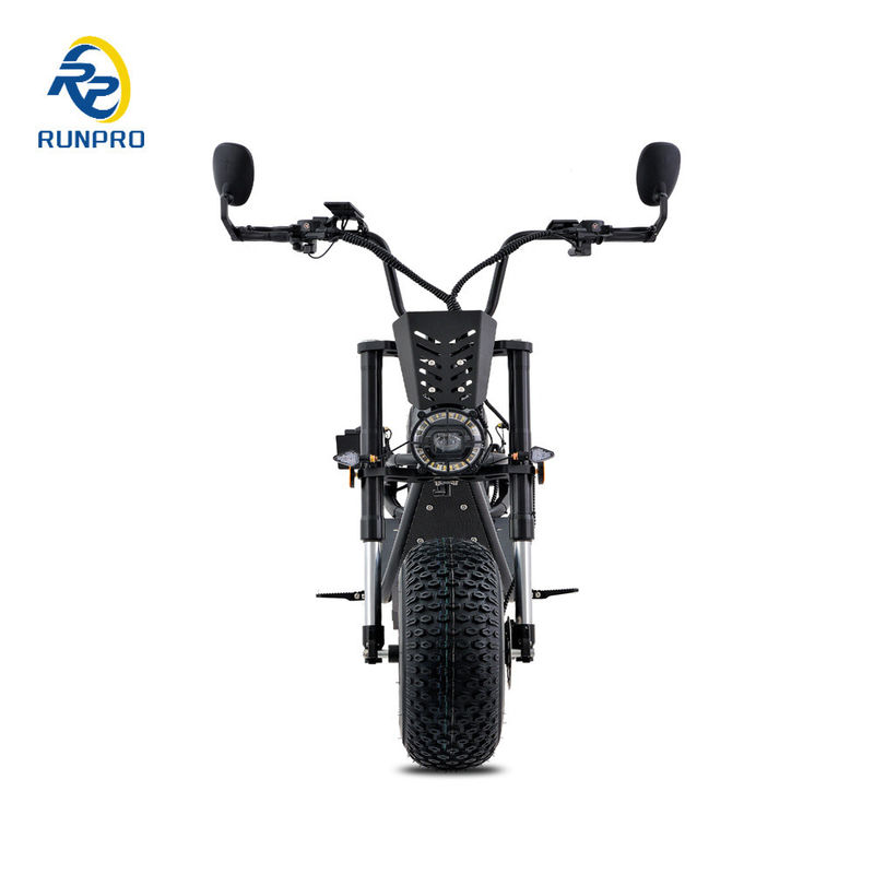 Elektrische scooter Citycoco Fat Tire 1500W 2*1500W 60V opvouwbaar lange afstand met EEG COC