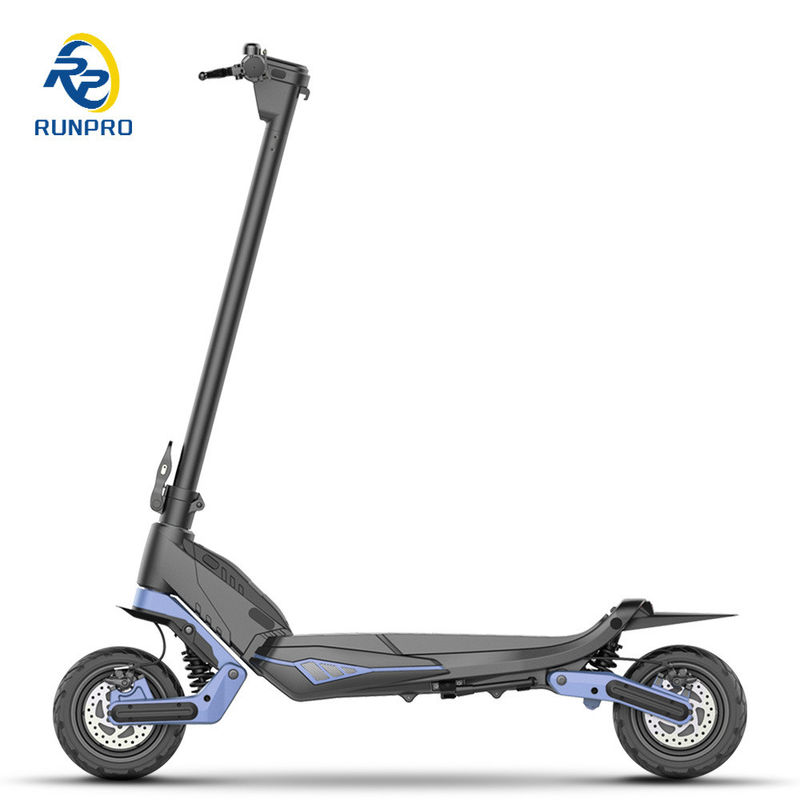 Opvouwbare offroad elektrische scooter met dubbele motor 2 * 500W en 9 inch band voor unisex-rijders