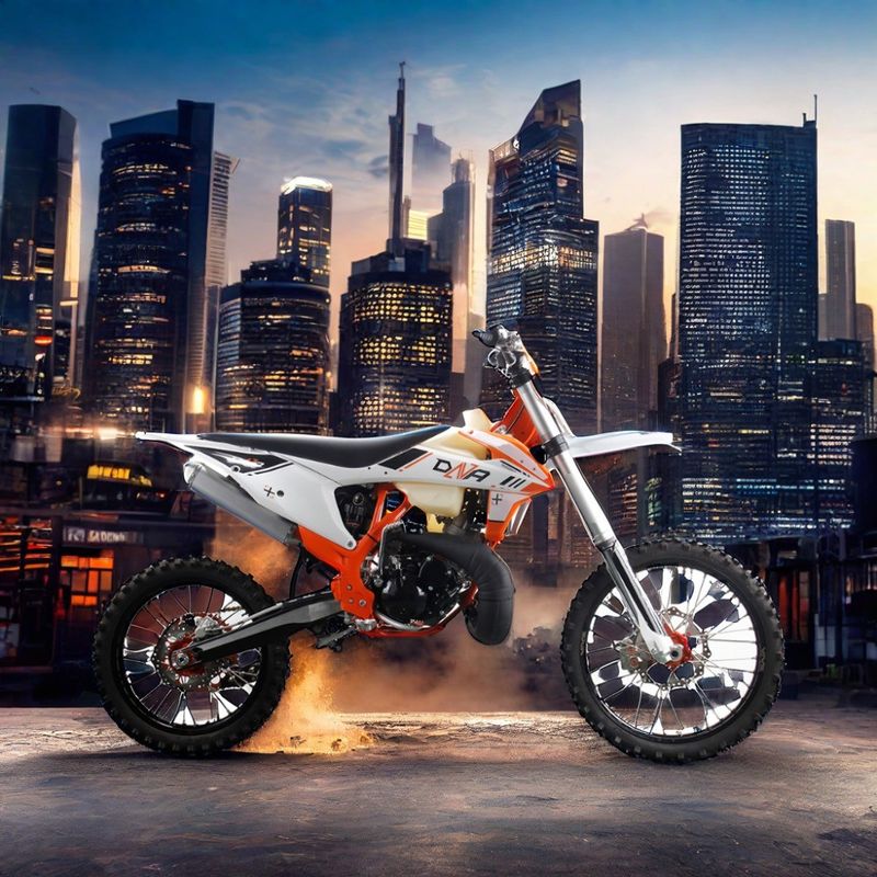 2-takt motor keten aandrijving volwassen motorfiets 250cc off-road motocross motorfiets