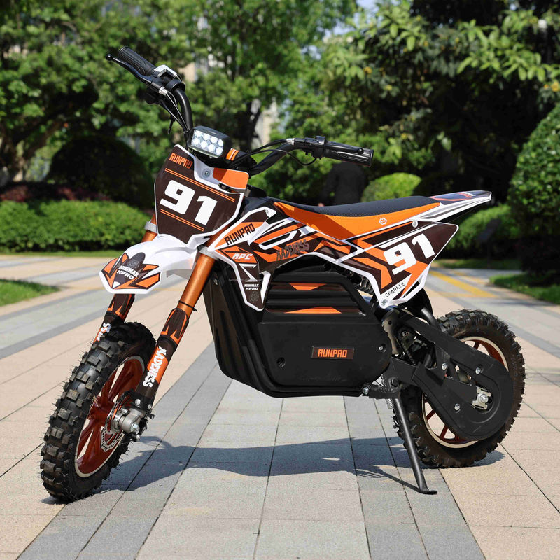 RUNPRO 2024 1000W elektrische Dirt Bike voor kinderen aanpasbare Mini Trail Pocket Bike Disc F/R