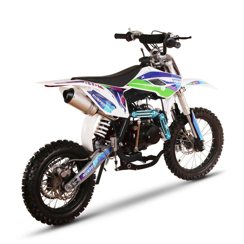 CE goedgekeurd 110cc 125cc 4 Stroke Kick Electric Start Dirt Bike Pitbike voor volwassenen Max. snelheid 61 80km/h 14/12 inch wiel