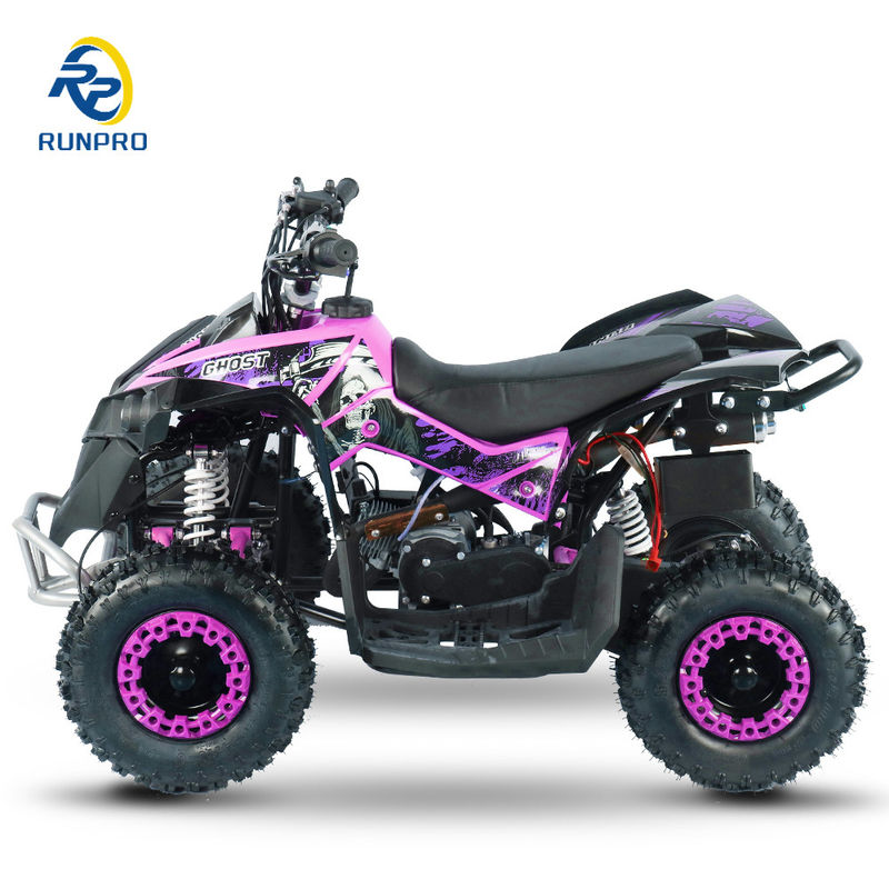 Kinderen elektrische ATV's 49cc 50cc 4-wiel benzine mini ATV met hand bediend plastic